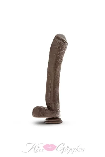 13 Inch Huge Dildo with Suction Cup Base Mr Skin - Chocolate