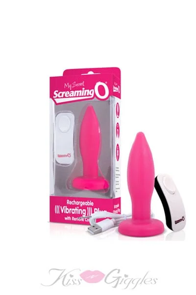 Wireless Vibrating Butt Plug with Remote Control - Pink