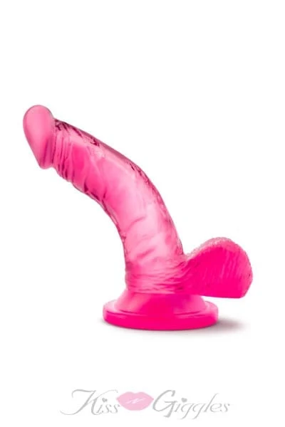 4 Inch Pink Mini Cock Suction Cup Strap-On Dildo - Naturally Yours