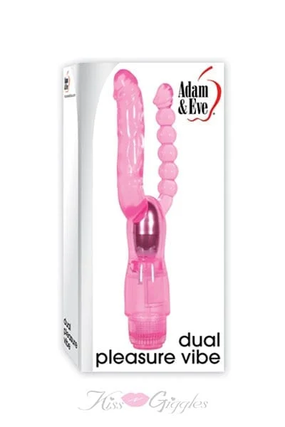 Naughty realistic dual kink pleasure vibrator - pink