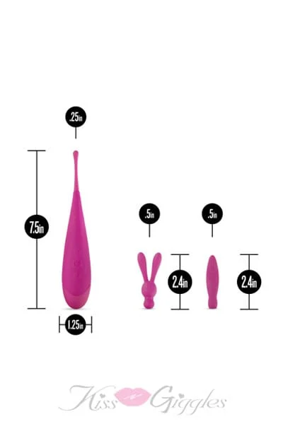 Rabbit Style Clit Vibrator with 2 Silicone Attachments Noje Quiver