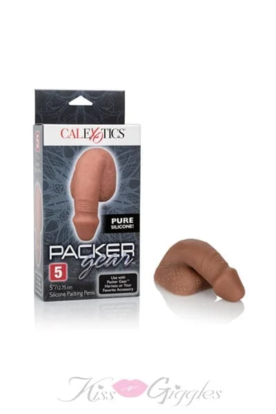 Packer Gear 5" Silicone Packing Penis - Brown