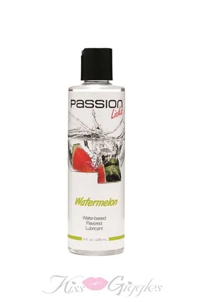 Passion Licks Watermelon Water-based Flavored Lubricant - 8 Fl. Oz / 236 Ml