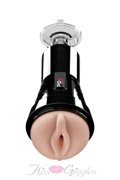 Pdx Elite Cock Compressor Vibrating Stroker Male Masturbator Toy