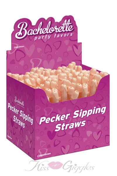 Pecker Sipping Straws - Display of 144