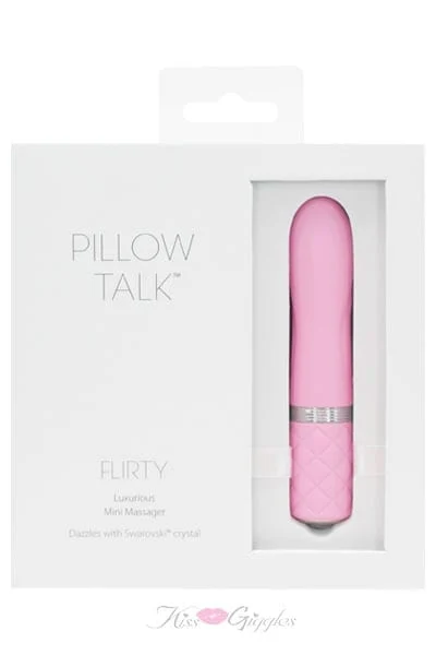 Flirty Bullet Mini Massager with Swarovski Crystal - Pink