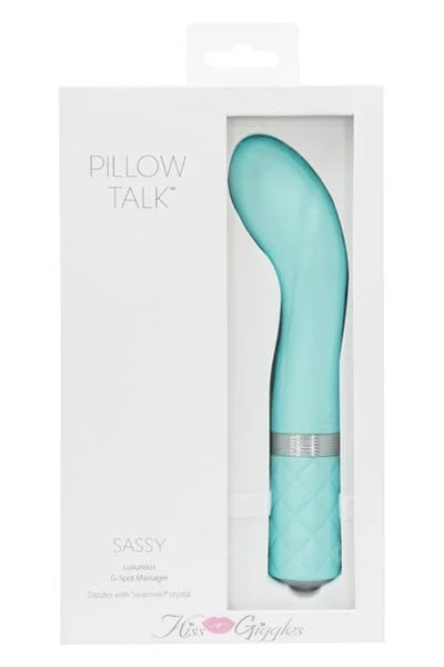 Pillow Talk Sassy G-Spot Vibe With Swarovski Crystal - Teal