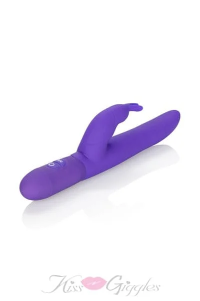 Posh 10-function silicone bounding bunny clit vibrator - purple
