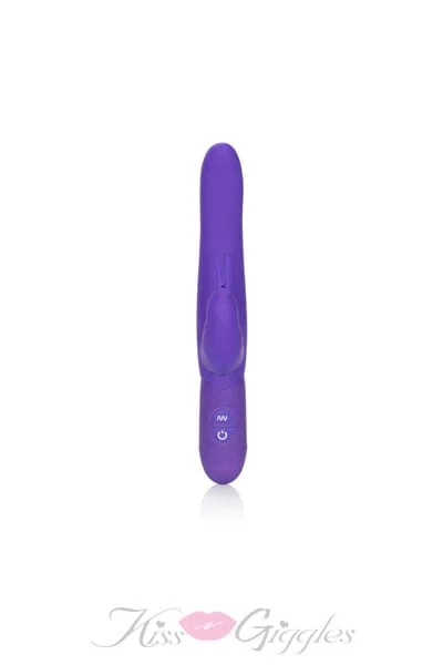 Posh 10-function silicone bounding bunny clit vibrator - purple