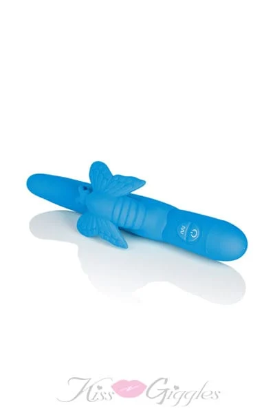 Posh 10-function Silicone  Fluttering Butterfly - Blue