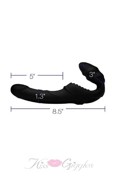 Pro Rider 9x Vibrating Silicone Strapless Strap on With Remote Control