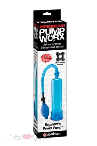 Pump Worx Silicone Power Penis Enlarger Pump - Blue