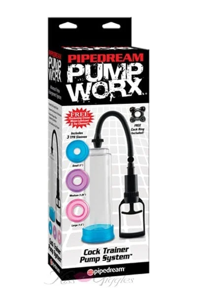 Pump Worx Cock Trainer Pump System with 3 TPR Sleeves