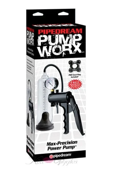 Pump Worx Max-Precision Power Penis Pumps Enlargers - Black