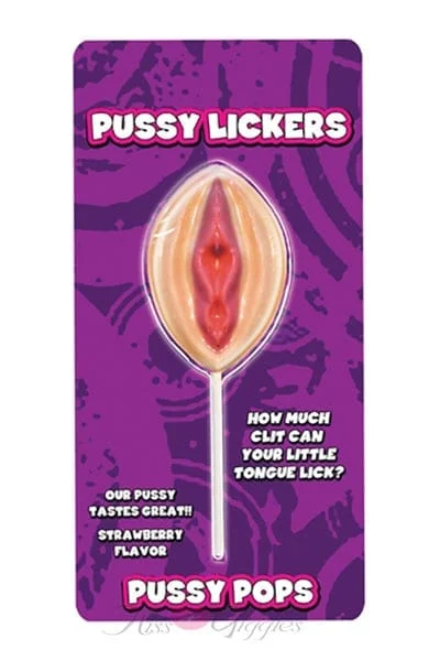 Pussy Lickers Pussy Lollipops Adult Candy Strawberry Lollipop