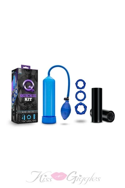 Quickie Kit Penis Pump for Erectile Engorgement - Go Big Blue