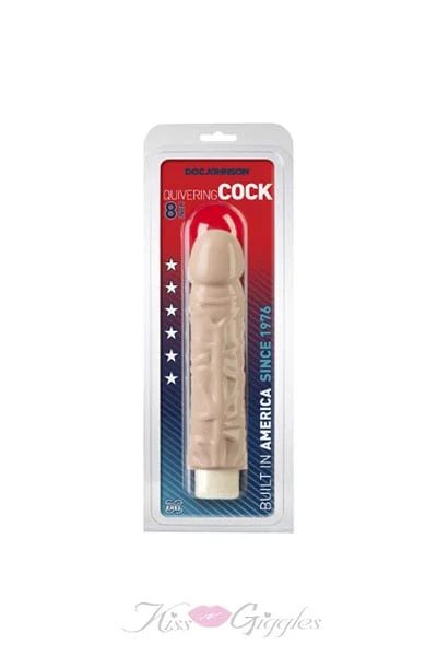 Quivering Cock 7-inch - Strong Multi Speed Soft Veins - Beige