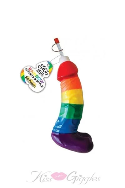 Rainbow Dicky Chug Sports Bottle 16 Oz Capacity