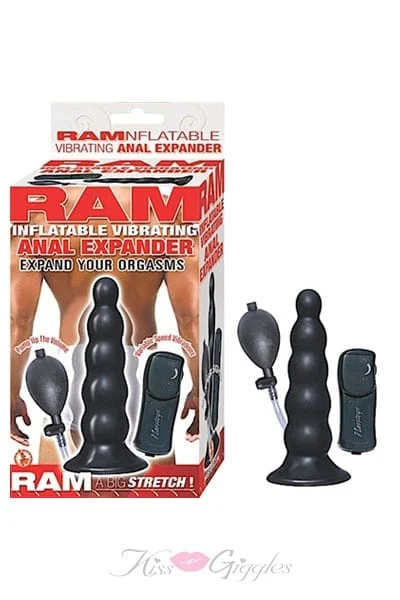 Ram Inflatable Vibrating Anal Expander - Black