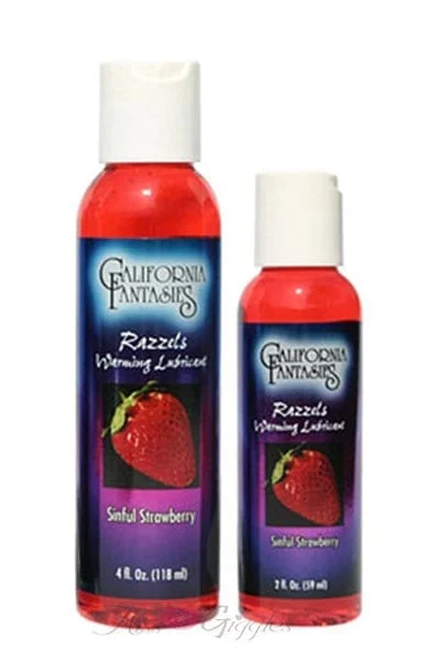 Razzels Flavored Warming Lubricant Sinful Strawberry Flavored - 2 oz
