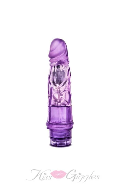 Realistic bendable realistic wireless cock vibrator - purple