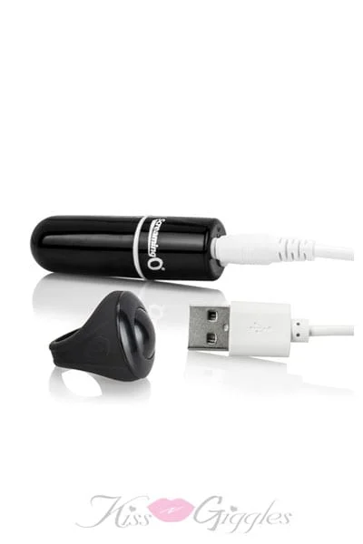 Rechargeable, and remote control bullet vibe - black