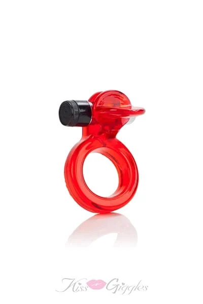 Red Clit Flicker With Wireless Clitoral and Testicle Teaser