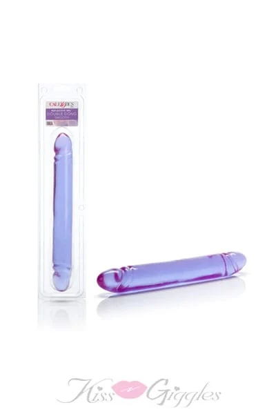 Reflective Gel Smooth Double Dong 12-inch - Purple
