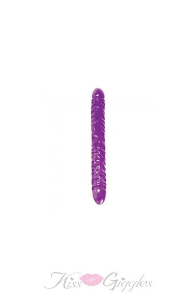 Reflective Gel Veined Double Dong 18-inch - Purple