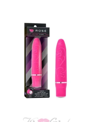 4-Inches Slim Pink Vibrator Mini Pocket Clit Vibrator - Pink
