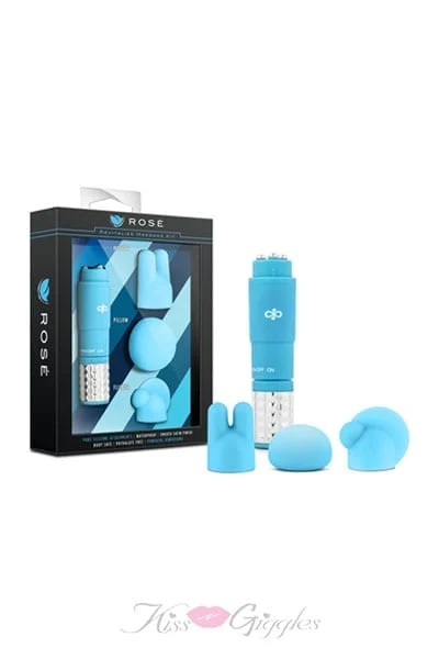 3-Point Tip Clit Stimulators Waterproof Massage Kit - Blue