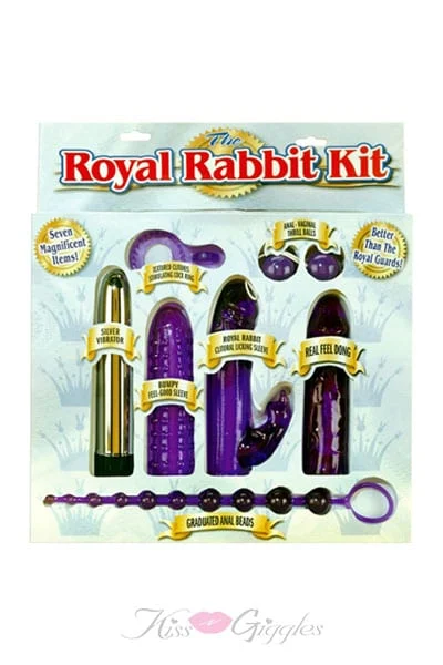 Royal Rabbit Kit with 7 Purple Sex Toys for couples
