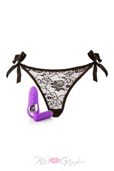 Sensuelle vibrating panty with remote control - purple vibrator