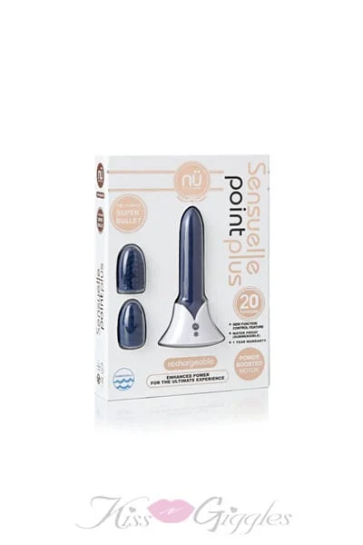 Waterproof Gspot Vibrating Mssager Rechargeable- Navy Blue
