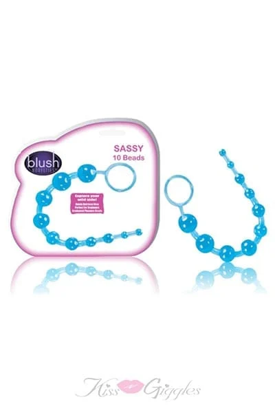 Blue Anal Beads - 10 Beads - Anal Toys & Stimulators