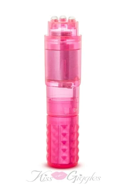 Rocker Style Clit Vibrator Mini Clitoral Stimulator - Pink