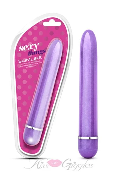 7-inch Multi-Speed Vibrator Sexy Things Slimline Vibe - Purple