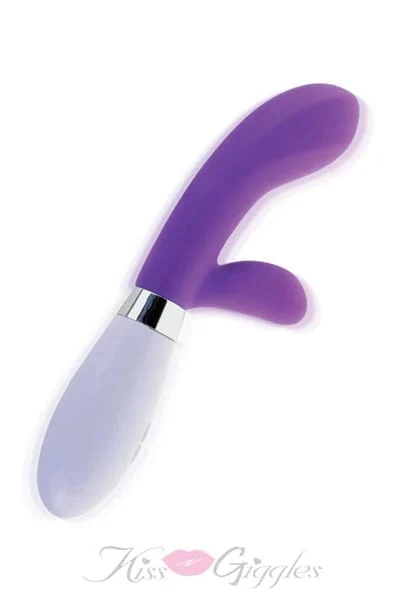 Silicone G-Spot Rabbit Vibrator with 10 Pulsation Modes - Purple
