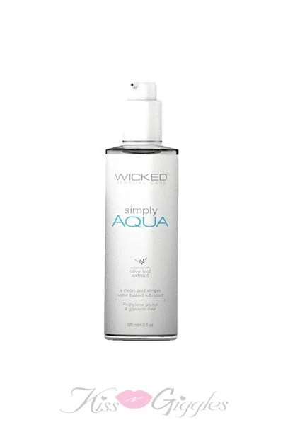 Simply Aqua Fragrance Free Lube 4oz 120ml