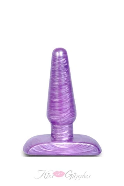 Small Butt Plugs Perfect for Anal Novices - Swirly Purple Pattern