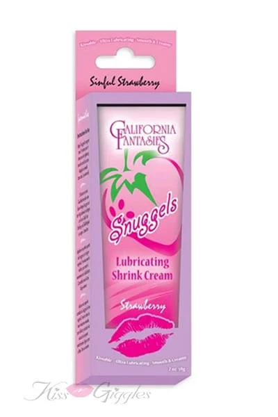 Snuggels Sex Lubricating Shrink Cream - Strawberry 0.42 Oz. Tube