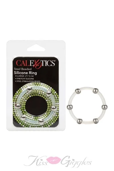 Steel Beaded Silicone Ring - X-Large