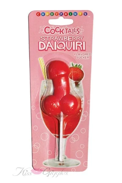 Penis Shaped Lollipops Strawberry Daquiri Cocktail Flavor