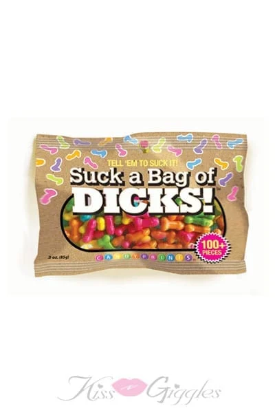 Penis Shaped Candy Suck a Bag of Dicks! Party Favors - 100pc