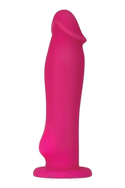 Suction Cup Vibrator Penis Shape Dildo with 8 Speeds - Pink