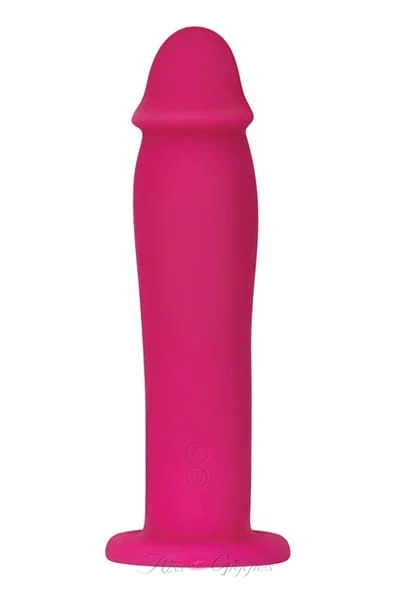 Suction cup vibrator penis shape dildo with 8 speeds - pink
