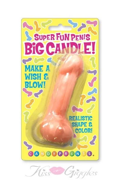 Super Fun Big Realistic Penis Candle Party Supplies - Pink