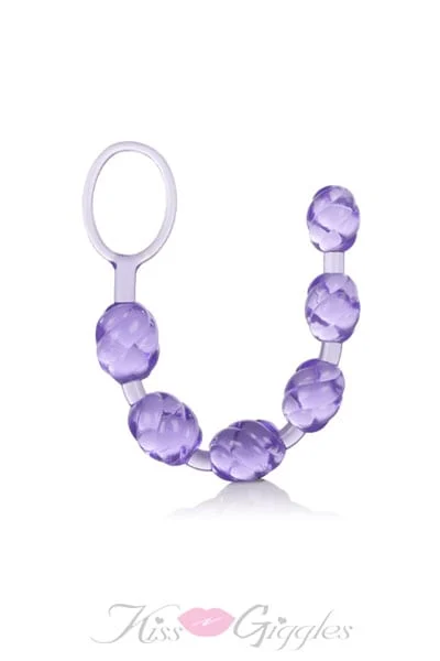 Swirl pleasure beads - purple