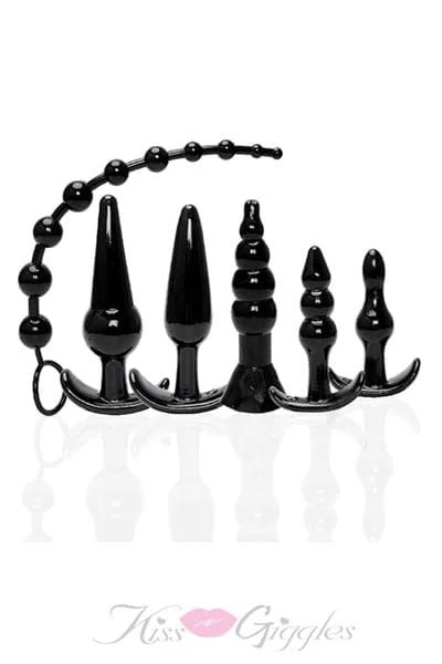 The 9's Try-Curious Anal Plug Kit - Black