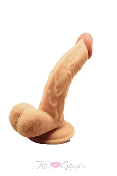 The Boy in Blue Realistic Dildo with Suction Mounted Base - Beige